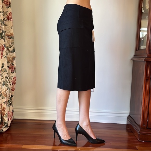 NWT - *RARE - Sample* Women's Tomorrowland Wrap Wool Skirt / Navy / Size 38 - Picture 2 of 16